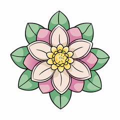 vector illustration of lotus flower