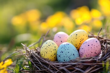 Obraz premium Easter celebration. AI generated illustration.