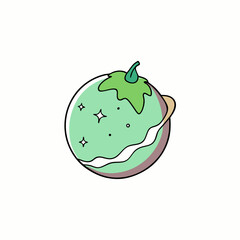 vector illustration of an apple