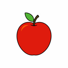 red apple vector illustration