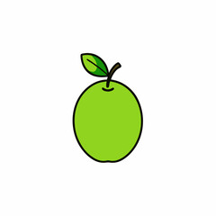 green apple vector illustration