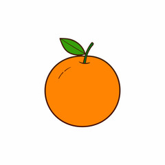 orange with leaves