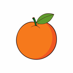 orange with leaf