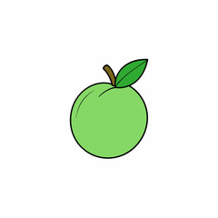 green apple vector illustration