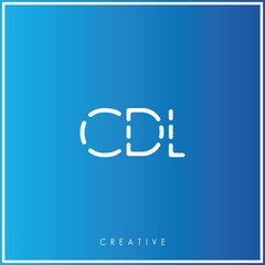 CDL Creative Minimal monogram and logo. Elegant leaves. Modern design. Premium Vector latter logo design. Creative Logo. Vector Illustration logo. letters Logo. Brand Identity Logo. Company Logo.