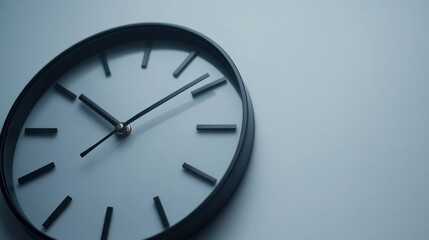 A simple round wall clock displaying the time with hands