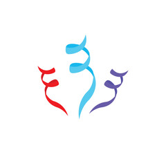 Obraz premium Party popper confetti joy festive birthday celebration emoji vector symbol sign icon illusration