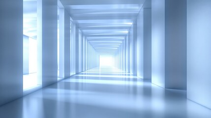 Fototapeta premium Empty Modern Corridor Perspective