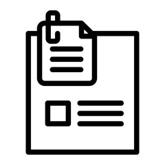 This is a Sticky Note icon from the Organization icon collection with Outline style