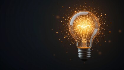 Bright Idea Lightbulb Spark Innovation Concept