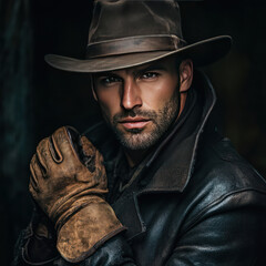 Obraz premium portrait of a cowboy