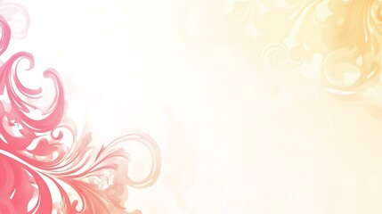 Obraz premium Floral swirls with pastel background. (1)