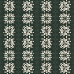 seamless floral pattern, green background ,wallpaper , repeat