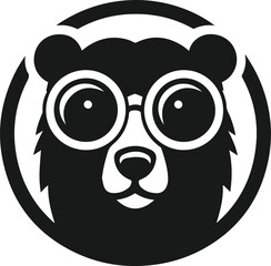 Black bear vector silhouette