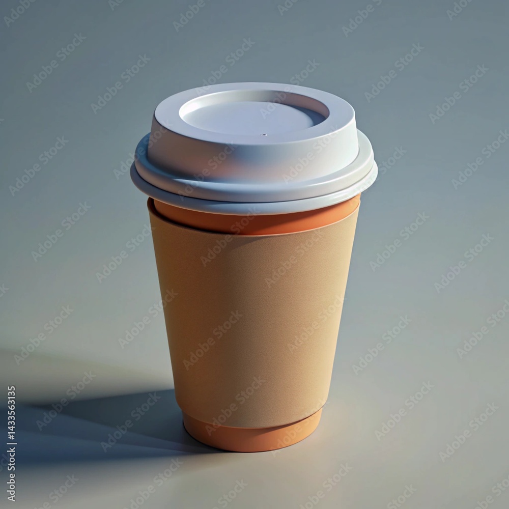 Fototapete a beautiful color 3d design of coffee cup brand and project and web work.
