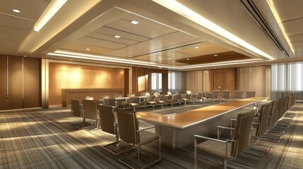 Modern conference room, meeting, interior design