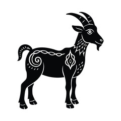 Chrome Goat With Binary Tattoos