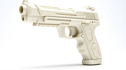 White Pistol with Studio Shot. (4)