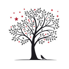 Fototapeta premium Star Branch Tree Symbolizing Growth