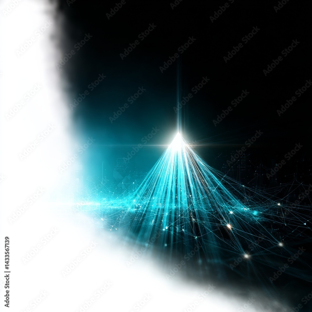 Poster Abstract Blue Light Network: Connecting Nodes in a Futuristic Design for Technology and Data Science Visualizations