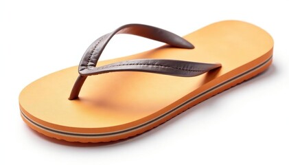 A rubber flip-flop isolated on white background , bright, background