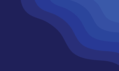 blue gradient wave vector with blank area on blue horizontal background