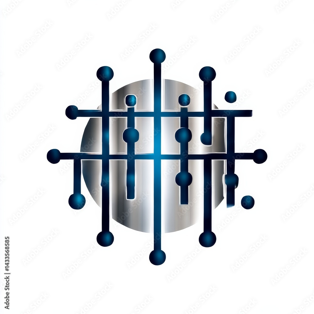 Poster Abstract Network of Lines and Spheres with Reflective Background for Technology and Design