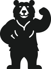 Black bear vector silhouette