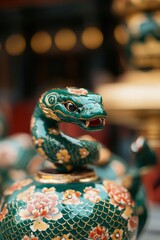 Serpent figurine, intricate details