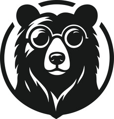 Black bear vector silhouette