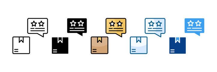 Product Review Icon Set Multiple Style Collection