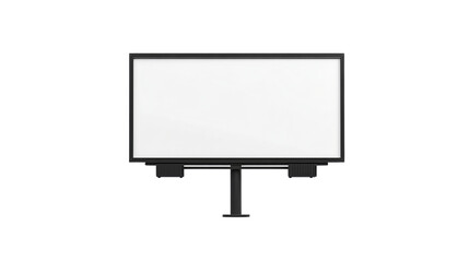 Naklejka premium Professional Blank Advertising Billboard Mockup Isolated on White Background