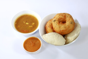 Sambar Vada with Idli Sambar