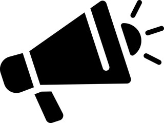 Megaphone icon. Silhouette icon. Communication symbol.