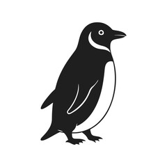 Silhouette of penguin. Vector illustration
