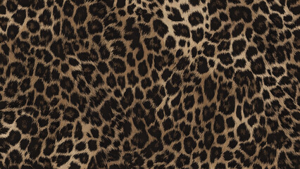 leopard texture, dark brown background, bright jaguar print, hairy background, fur, fluffy skin, stylish design for clothes