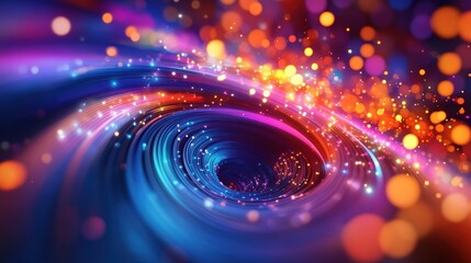 Obraz premium Abstract Colorful Vortex of Light and Energy