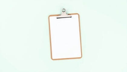 Clipboard with blank paper