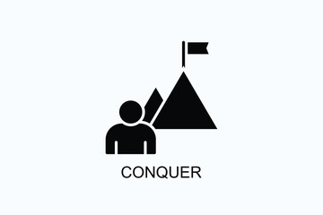 Conquer Icon Or Logo Isolated Illustration