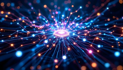 Digital Connectivity Texture Representing the Network and Data Flow