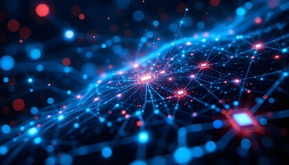 Digital Connectivity Texture Representing the Network and Data Flow
