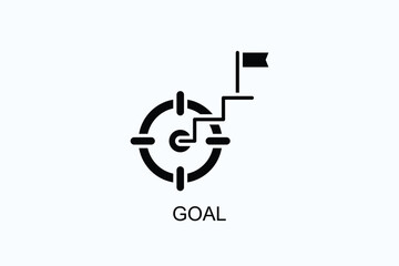Goal Icon Or Logo Isolated Illustration