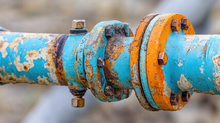 A detailed macro shot of a cracked water pump casing leaking under pressure.