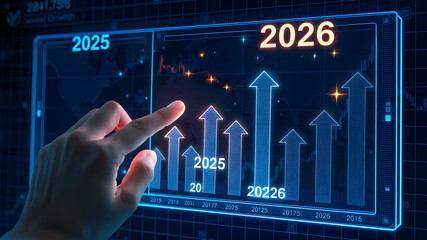 stock market graph on digital screen