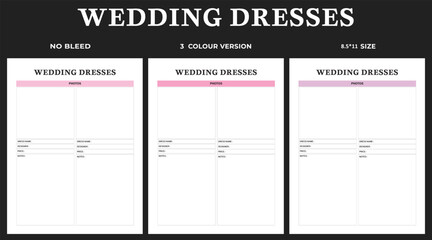 Wedding Dresses, interior, kdp, template, 