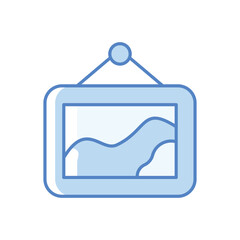 picture frame Icon vector stock illustration
