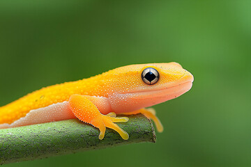 smooth skin of a newt with sensory pores,