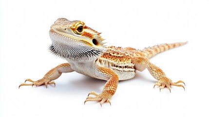 Naklejka premium Bearded Dragon Lizard Isolated Image for Professional Use
