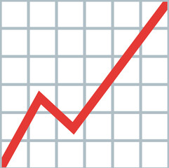 Increasing Chart Emoji,Upward Trend Graph