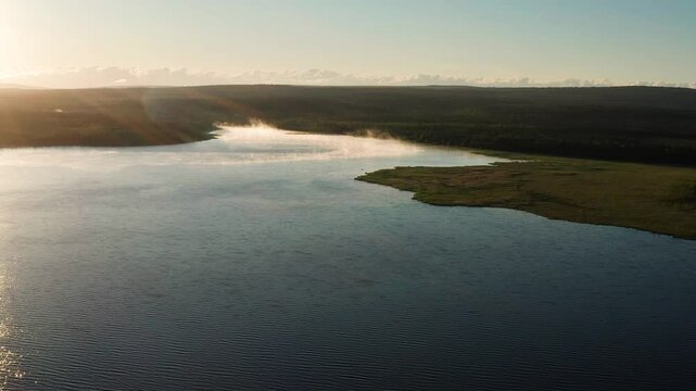 Southern Urals, Zyuratkul National Park: Zyuratkul Lake. Aerial view.